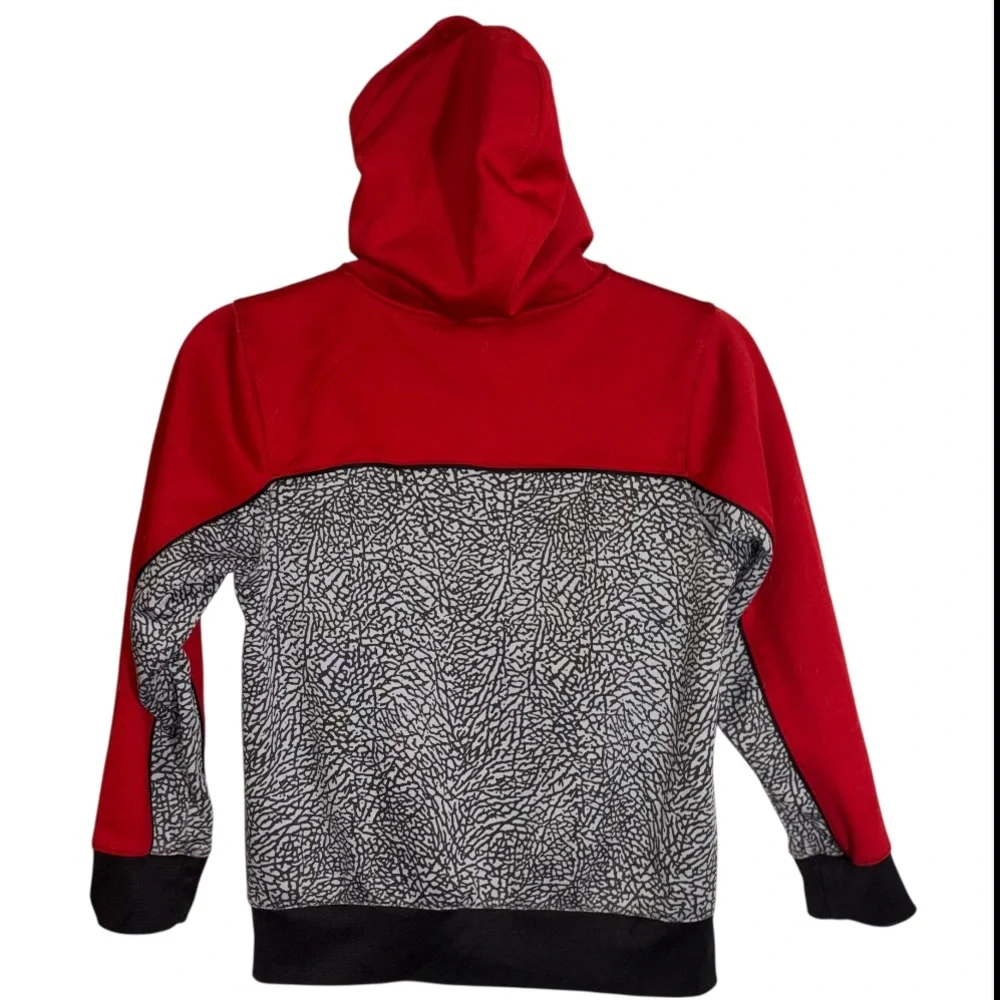 Jordan Zip Front Hoodie Therma Fit Limited Elephant Print Long Sleeve Boys 10-12